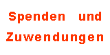 Spenden und Zuwendungen